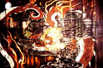 円頂寺の天井絵「八方にらみの龍」