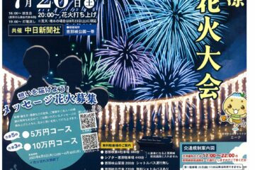 第52回恵那納涼水上花火大会の出店者を募集します