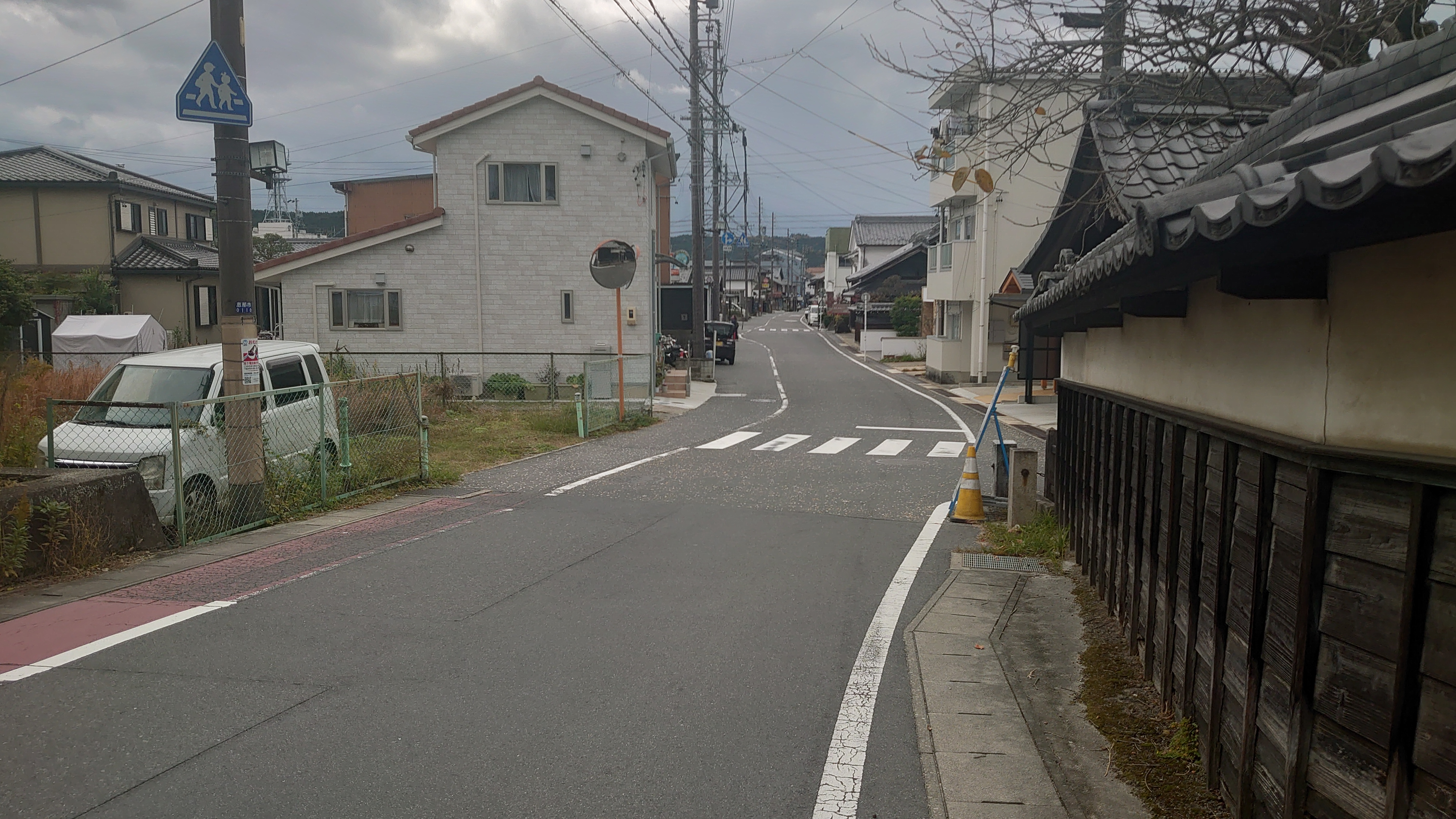 【福女チャレンジ】中山道大井宿本陣跡前・走行方向は上。