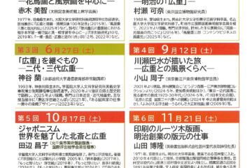 中山道広重美術館連続講座　「浮世絵インパクトー江戸から現代へー」